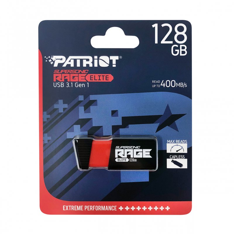 128GB Patriot Supersonic Rage Elite USB 3.1 až 400MB/ s - obrázek č. 2
