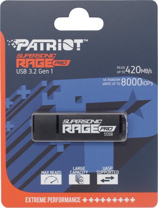 512GB Patriot SUPERSONIC RAGE PRO USB 3.2 (gen 1) - obrázek č. 2