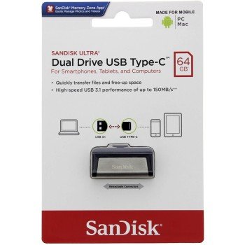 SanDisk Ultra Dual/ 64GB/ 150MBps/ USB 3.1/ USB-A + USB-C - obrázek č. 3