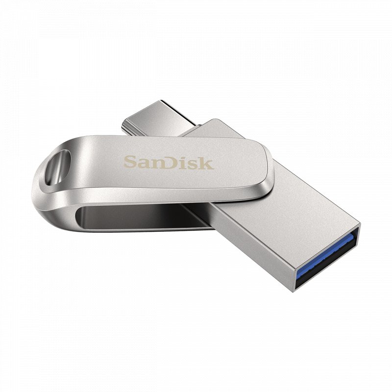 SanDisk Ultra Dual Drive Luxe/ 1TB/ 150MBps/ USB 3.1/ USB-A + USB-C/ Stříbrná - obrázek č. 1