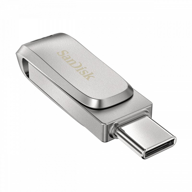 SanDisk Ultra Dual Drive Luxe/ 1TB/ 150MBps/ USB 3.1/ USB-A + USB-C/ Stříbrná - obrázek produktu