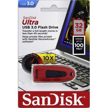 SanDisk Ultra USB 32GB USB 3.0 červená - obrázek č. 1
