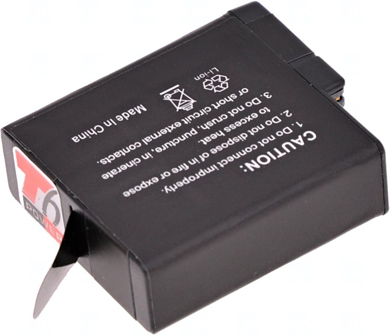 Baterie T6 power GoPro Hero5, Hero6 Black, AHDBT-501, AABAT-001, 601-10197-000, 1250mAh, 4,8Wh - obrázek č. 3