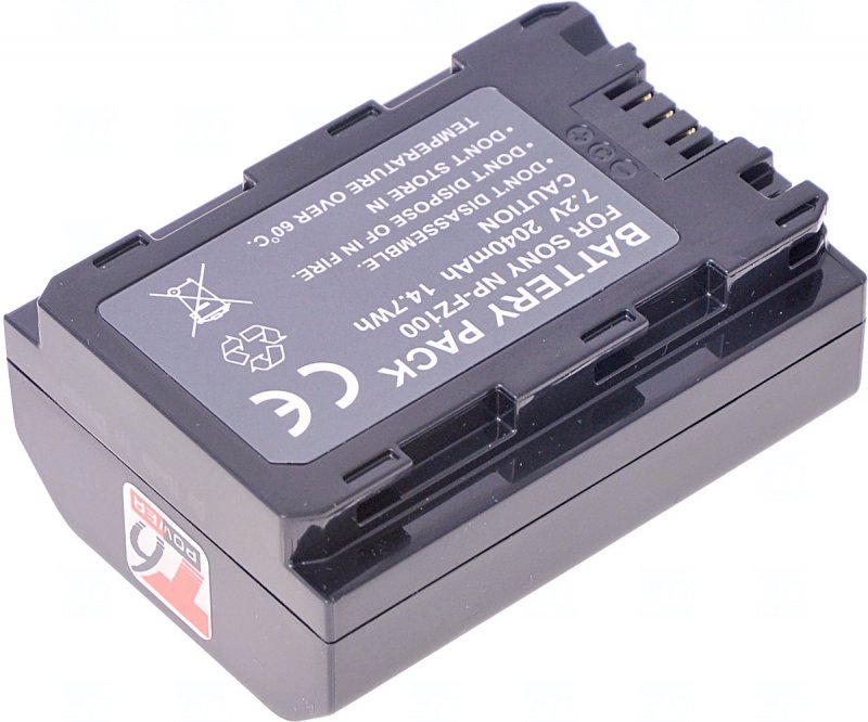 Baterie T6 power Sony NP-FZ100, 2040mAh, 14,7Wh, černá - obrázek č. 1