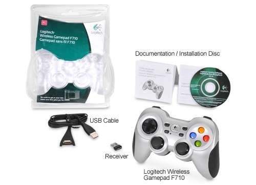 Logitech Wireless Gamepad F710, USB - obrázek č. 2