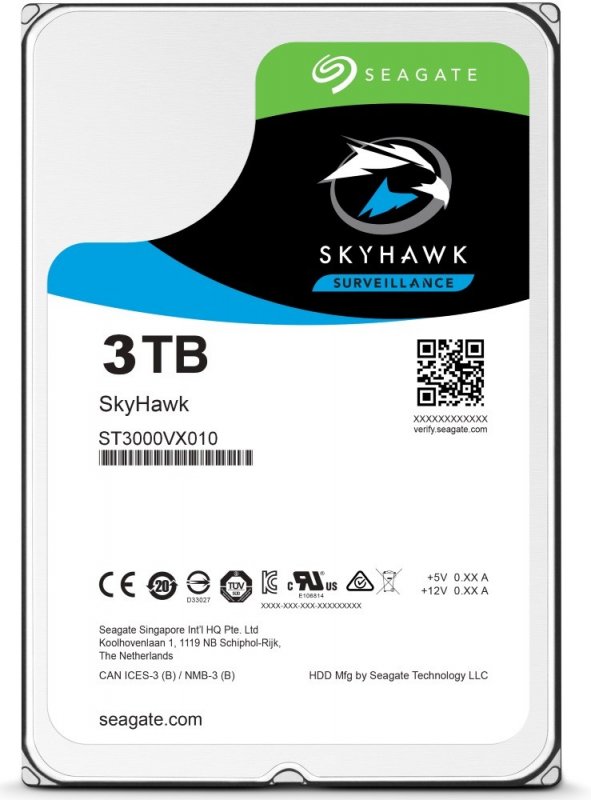 Seagate SkyHawk/ 3TB/ HDD/ 3.5"/ SATA/ 5400 RPM/ 3R - obrázek produktu