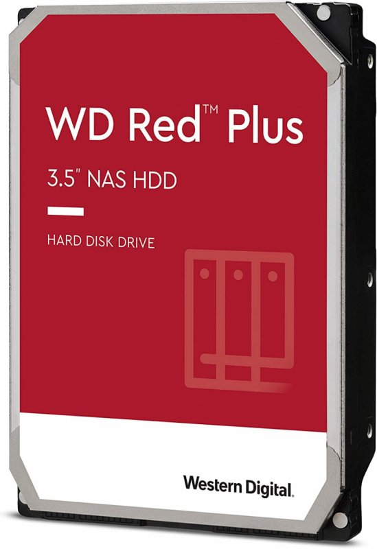 WD Red Plus/ 6TB/ HDD/ 3.5"/ SATA/ 5400 RPM/ Červená/ 3R - obrázek produktu