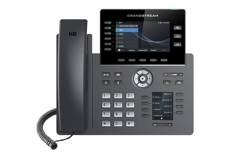 Grandstream GRP2616 SIP telefon, 2xdisplej, 4.3" a 2.4", 6 SIP účty, 24 pr.tl.,2x1Gb, WiFi, BT, USB - obrázek produktu