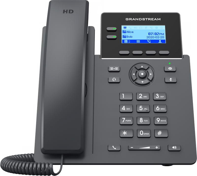 Grandstream GRP2602 SIP telefon, 2,21" LCD podsv. displej, 4 SIP účty, 2x100Mbit port - obrázek č. 2
