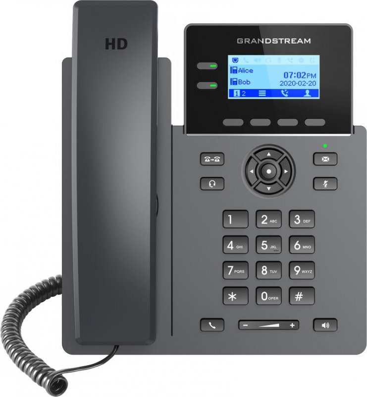 Grandstream GRP2602 SIP telefon, 2,21" LCD podsv. displej, 4 SIP účty, 2x100Mbit port - obrázek produktu