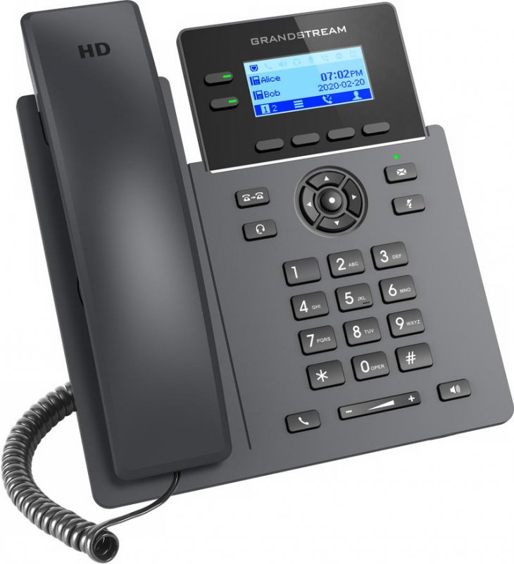 Grandstream GRP2602 SIP telefon, 2,21" LCD podsv. displej, 4 SIP účty, 2x100Mbit port - obrázek č. 5