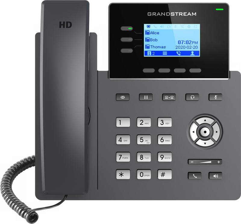 Grandstream GRP2603P SIP telefon, 2,48" LCD podsv. displej, 6 SIP účty, 2x1Gbit port, PoE - obrázek produktu