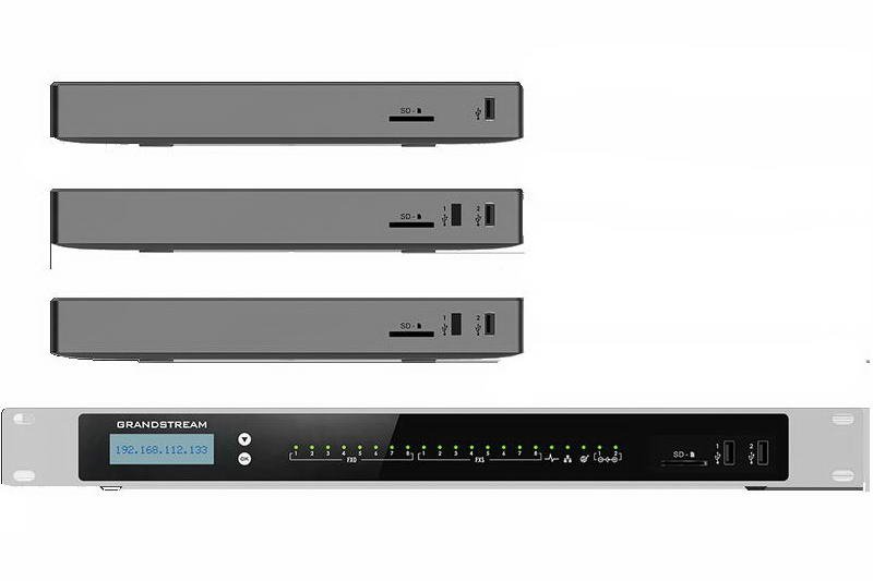 Grandstream UCM6304 Audio VoIP PBX, 1000 uživ., 150 soub. hov., audiokonf. 120úč., 4xFXO, 4xFXS port - obrázek č. 1