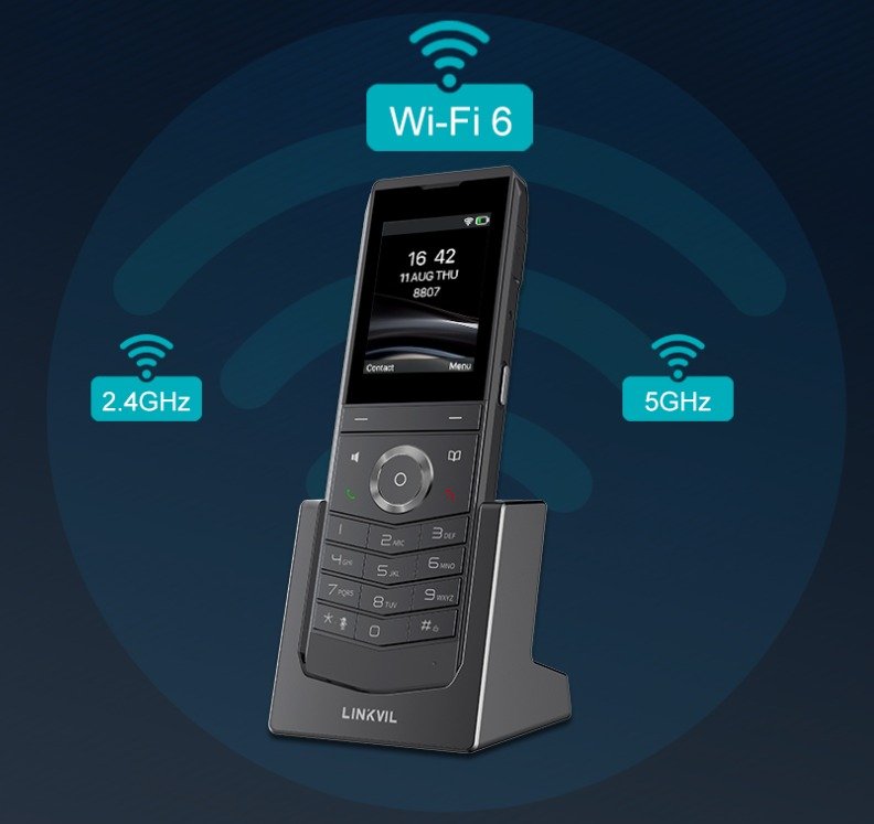 Linkvil W611W SIP WiFi telefon, 2,4" bar. LCD, WiFi6, IP67 - obrázek č. 6