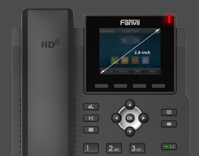 Fanvil X3SG SIP telefon, 2,8"bar.disp., 4SIP, dual Gbit, PoE - obrázek produktu