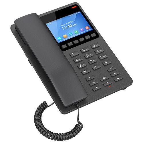 Grandstream GHP631W SIP WiFi hotelový telefon s displejem, černý - obrázek č. 2