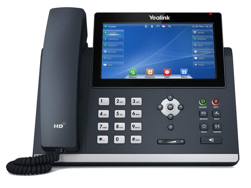 Yealink SIP-T48U SIP telefon, PoE, 7" 800x480 LCD, 29 prog.tl.,2xUSB, GigE - obrázek produktu