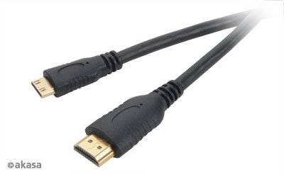 AKASA - mini HDMI na HDMI kabel s Ethernet 1,5 m - obrázek produktu