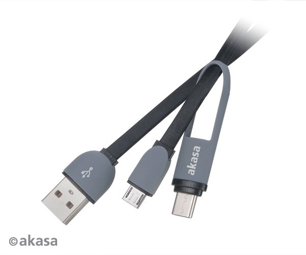 AKASA - typ C a mikro B na USB 2.0 typ A adaptér - obrázek produktu