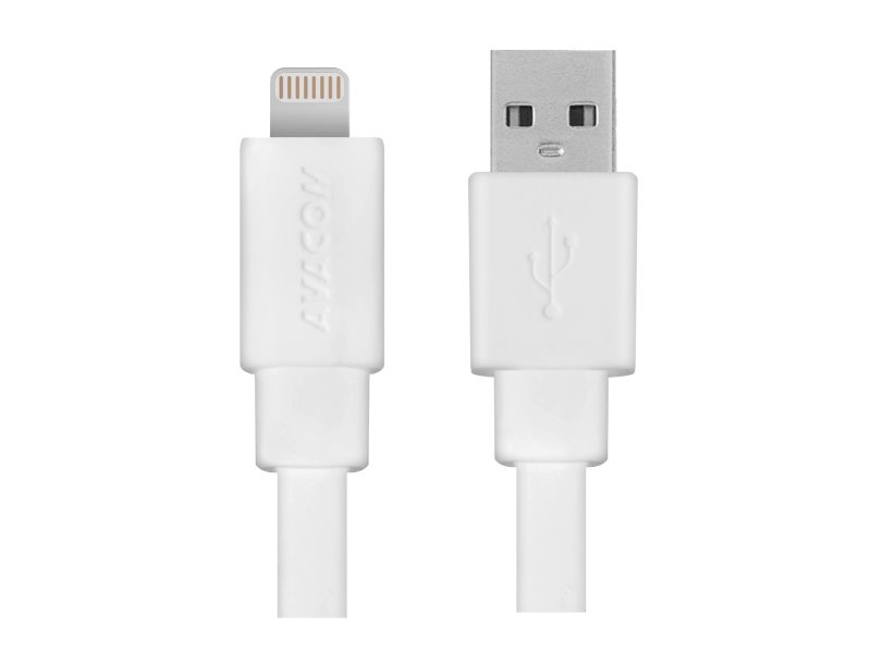 Kabel AVACOM MFI-120W USB - Lightning, MFI certifikace, 120cm, bílá - obrázek produktu