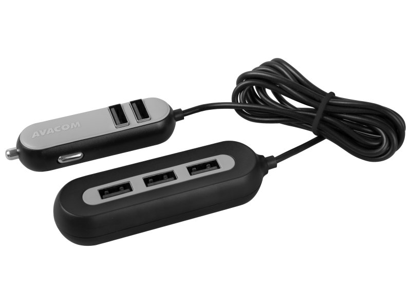 AVACOM CarHUB nabíječka do auta 5x USB výstup, černá - obrázek produktu