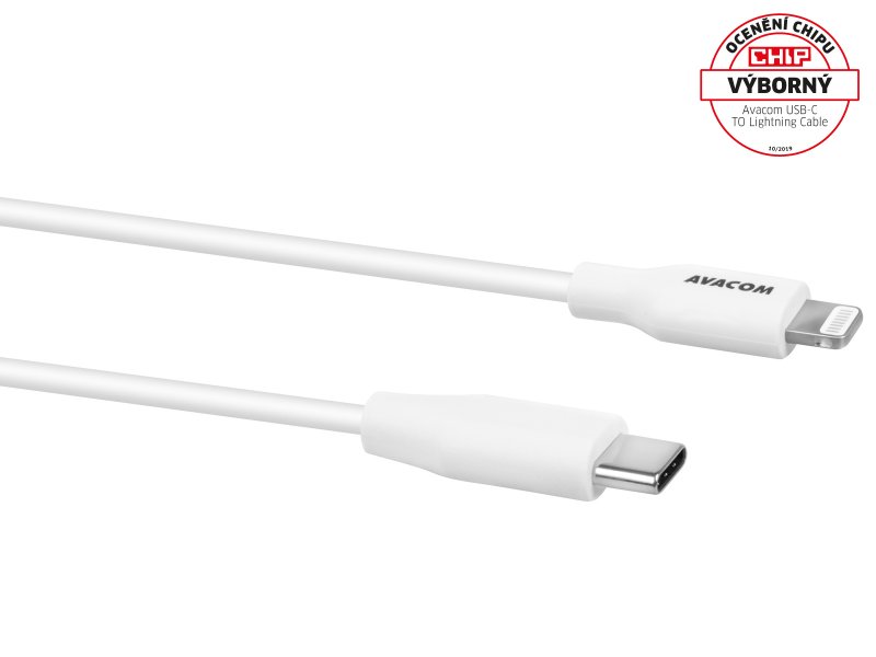 AVACOM MFIC-120W kabel USB-C - Lightning, MFi certifikace, 120cm, bílá - obrázek produktu