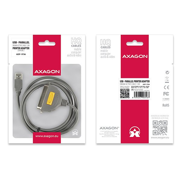 AXAGON ADP-1P36, USB2.0 - paralelní 36-pin Centronics printer adaptér, 1.5m - obrázek č. 6