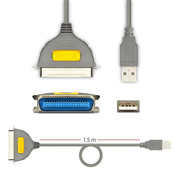 AXAGON ADP-1P36, USB2.0 - paralelní 36-pin Centronics printer adaptér, 1.5m - obrázek č. 3