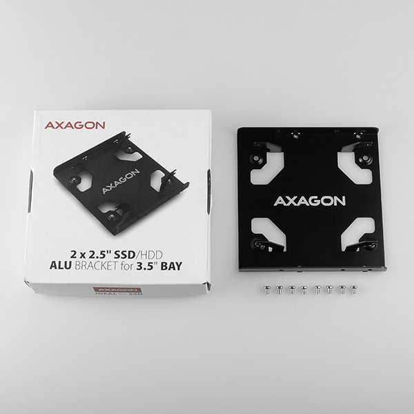 AXAGON RHD-225L, hliníkový rámeček pro 2x 2.5" HDD/ SSD do 3.5" pozice - obrázek č. 10