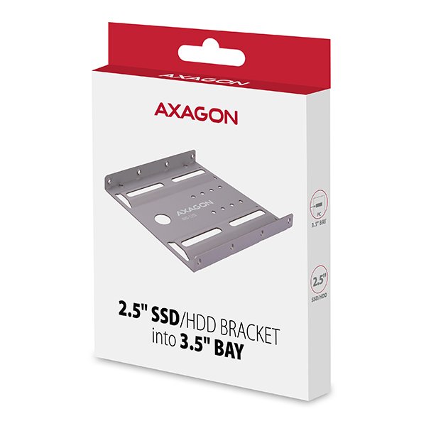 AXAGON RHD-125S, kovový rámeček pro 1x 2.5" HDD/ SSD do 3.5" pozice, šedý - obrázek č. 7