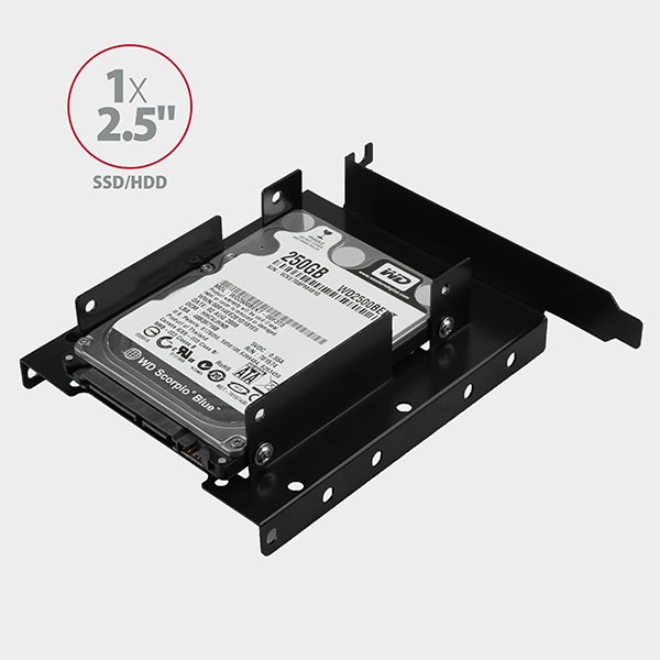 AXAGON RHD-P35, kovový rámeček pro 2x 2.5" HDD/ SSD  a 1x 3.5" HDD do PCI záslepky - obrázek produktu