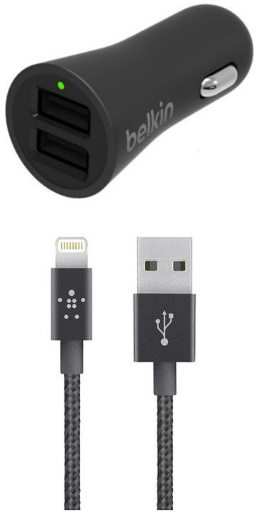 BELKIN USB dual autonabíječka 2 x 2.4A + Lightning - obrázek produktu