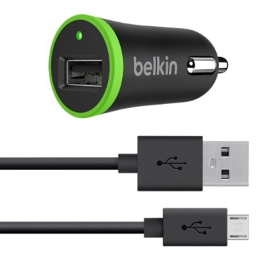 BELKIN autonabíječka - microUSB kabel, 12W/ 2.4 A, - obrázek produktu
