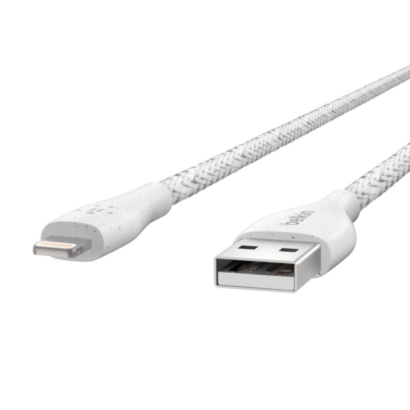 BELKIN DuraTek Plus Lightning na USB-A 1,2m, bílý - obrázek č. 1
