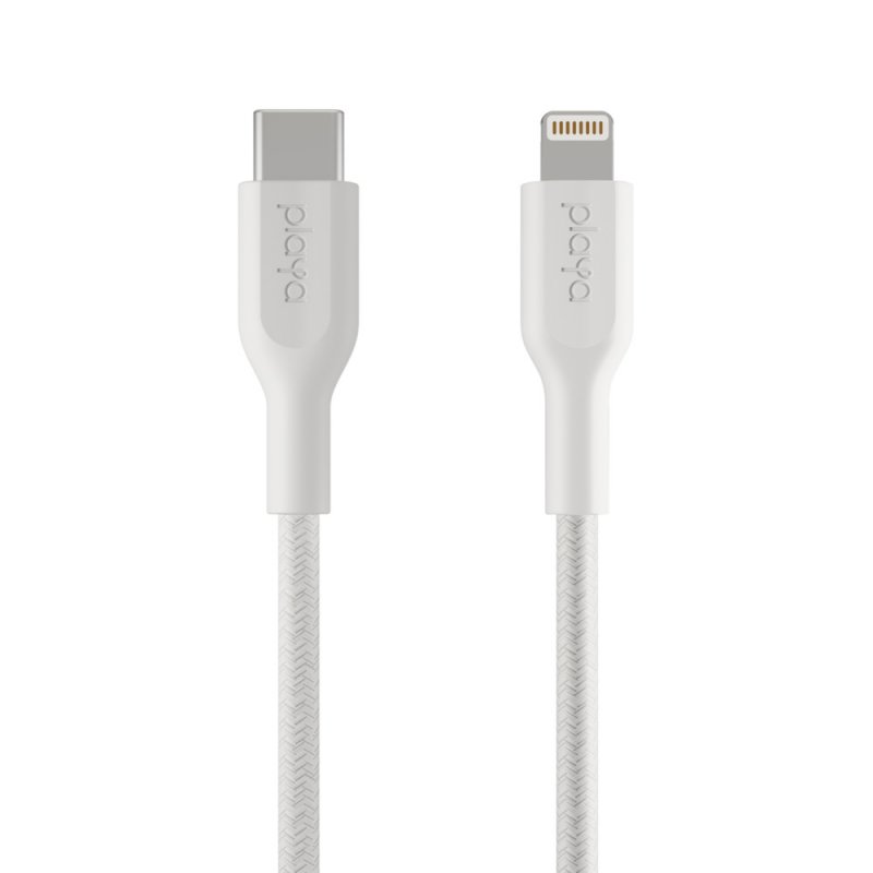 Playa by Belkin oplétaný kabel USB-C - Lightning, 1m, bílý - obrázek produktu