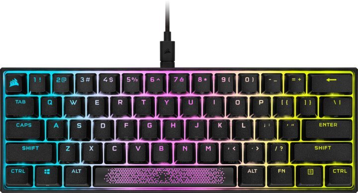 CORSAIR herní klávesnice K65 RGB Mini Cherry MX red, US - obrázek produktu