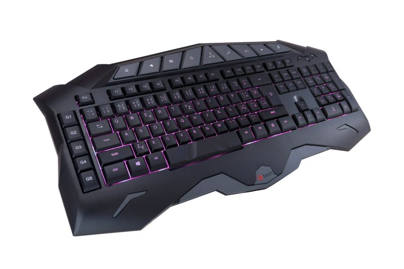 Herní klávesnice C-TECH Ixyon, pro gaming, CZ/ SK, 7 barev podsvícení, programovatelná, černá, USB - obrázek č. 4