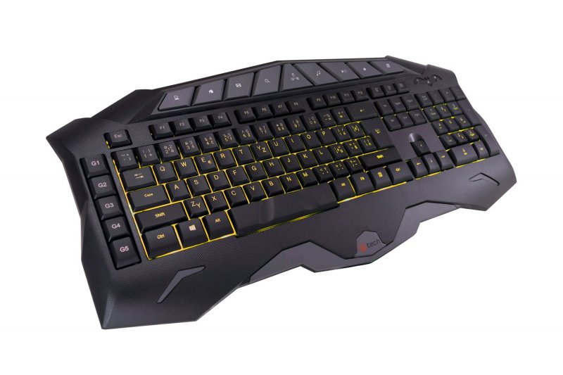 Herní klávesnice C-TECH Ixyon, pro gaming, CZ/ SK, 7 barev podsvícení, programovatelná, černá, USB - obrázek č. 7