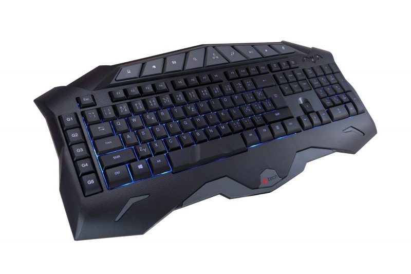 Herní klávesnice C-TECH Ixyon, pro gaming, CZ/ SK, 7 barev podsvícení, programovatelná, černá, USB - obrázek produktu
