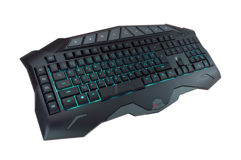 Herní klávesnice C-TECH Ixyon, pro gaming, CZ/ SK, 7 barev podsvícení, programovatelná, černá, USB - obrázek č. 2