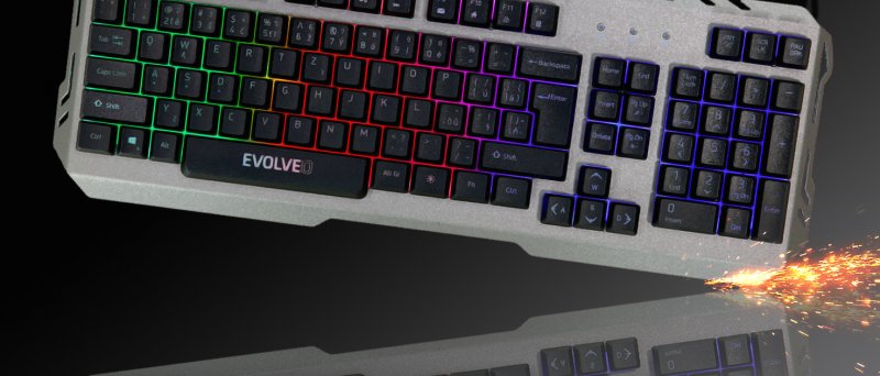 EVOLVEO GK700, herní podsvětlená klávesnice, USB - obrázek č. 1