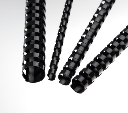 Plastové hřbety 8 mm, černé - obrázek produktu
