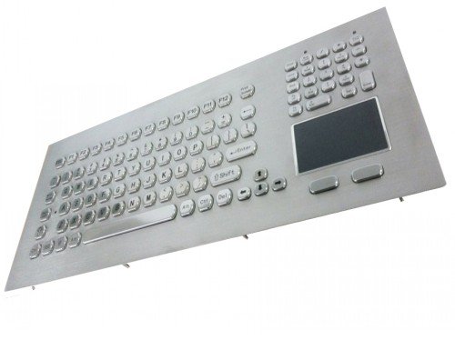 KB020 – Průmyslová nerezová klávesnice s touchpadem do panelu, CZ, USB, IP65 - obrázek produktu