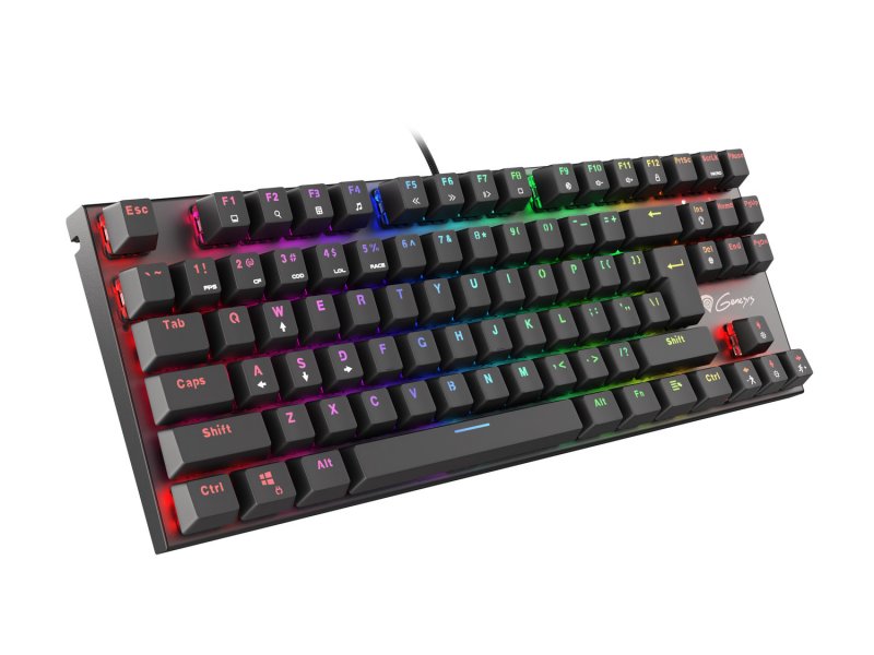 Mechanická klávesnice Genesis Thor 300 TKL RGB, US layout, RGB podsvícení, software, Outemu Red - obrázek produktu