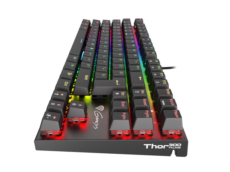 Mechanická klávesnice Genesis Thor 300 TKL RGB, US layout, RGB podsvícení, software, Outemu Red - obrázek č. 3