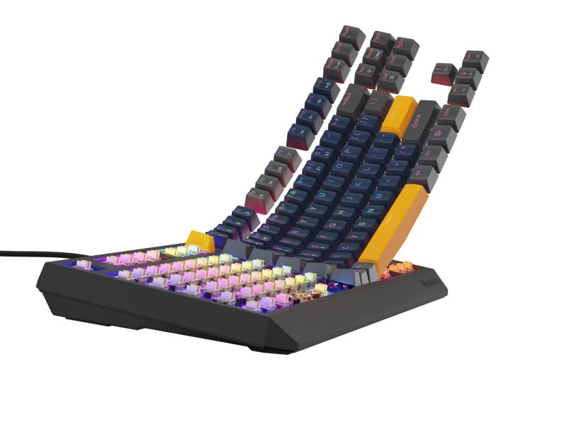 GENESIS herní klávesnice  THOR 230/ TKL/ RGB/ Outemu Panda/ Drátová USB/ US layout/ Naval Blue Positive - obrázek č. 10