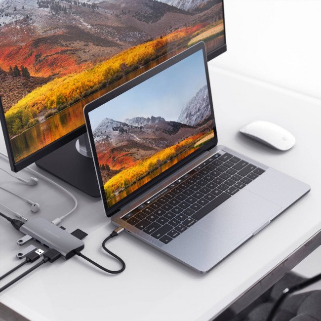 HyperDrive POWER 9-in-1 USB-C Hub pro iPad Pro, MacBook Pro/ Air - Stříbrný - obrázek č. 1