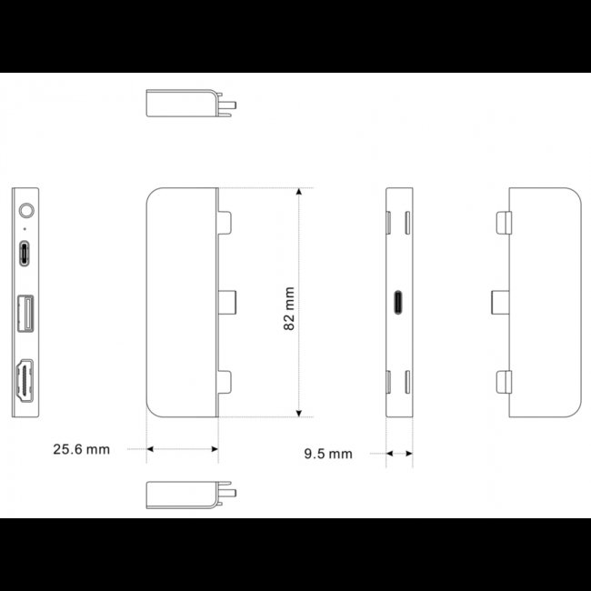 HyperDrive 4-in-1 USB-C Hub pro iPad Pro - Gray - obrázek č. 3