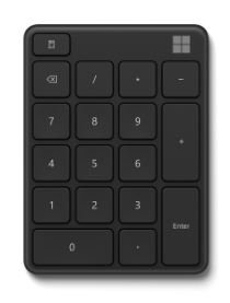 Microsoft Numerická Bluetooth klávesnice Wireless Number Pad, Black - obrázek produktu