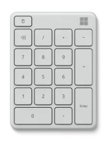 Microsoft Numerická Bluetooth klávesnice Wireless Number Pad, Glacier - obrázek produktu